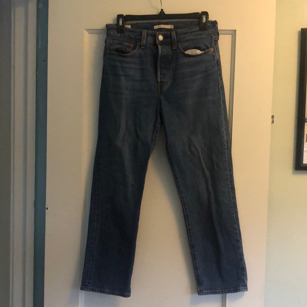 Wedgie Straight Levi blue jeans